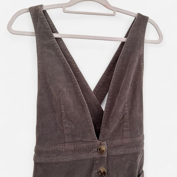 Show Me Your Mumu Connelly Corduroy Overall Mini Dress Dark Academia Preppy S - Picture 4 of 7